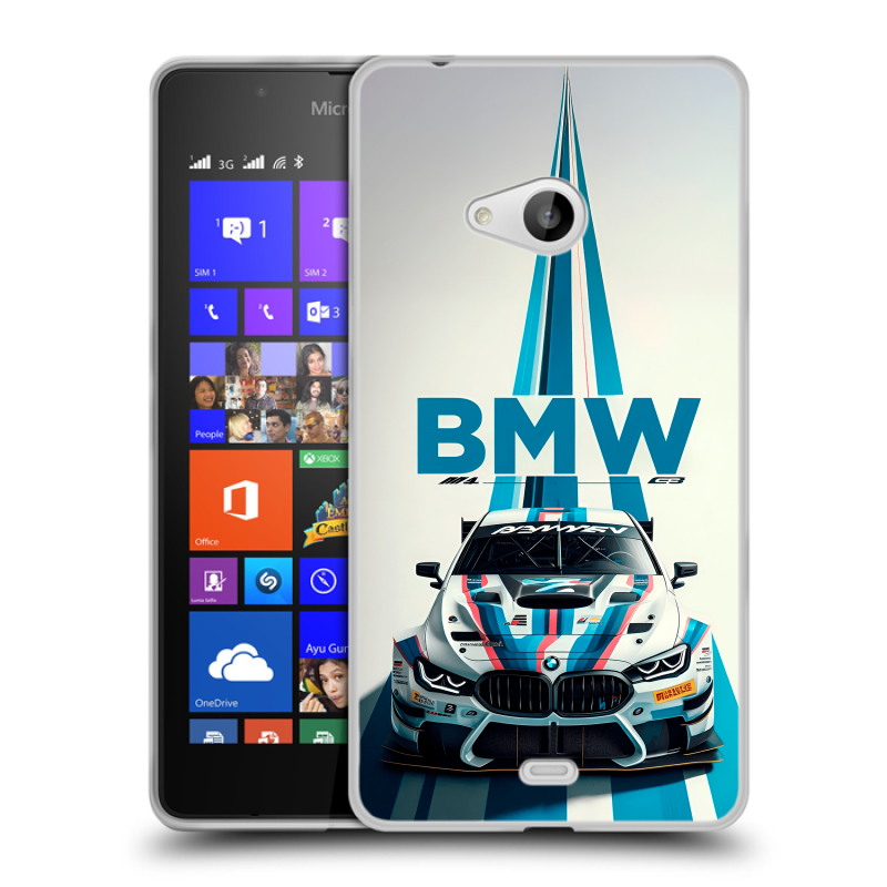 Силиконовый чехол на Microsoft Lumia 540 с принтом БМВ BMW Силиконовый чехол на Microsoft Lumia 540 с принтом БМВ BMW