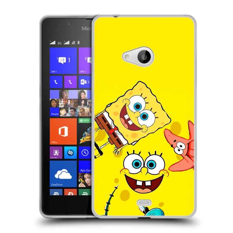 Силиконовый чехол на Microsoft Lumia 540 с принтом Спанч боб Спанчбоб Силиконовый чехол на Microsoft Lumia 540 с принтом Спанч боб Спанчбоб