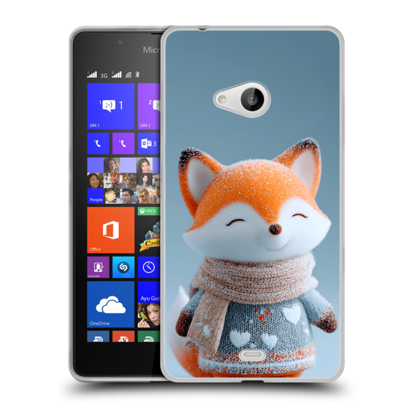 Силиконовый чехол на Microsoft Lumia 540 с принтом Лиса Силиконовый чехол на Microsoft Lumia 540 с принтом Лиса
