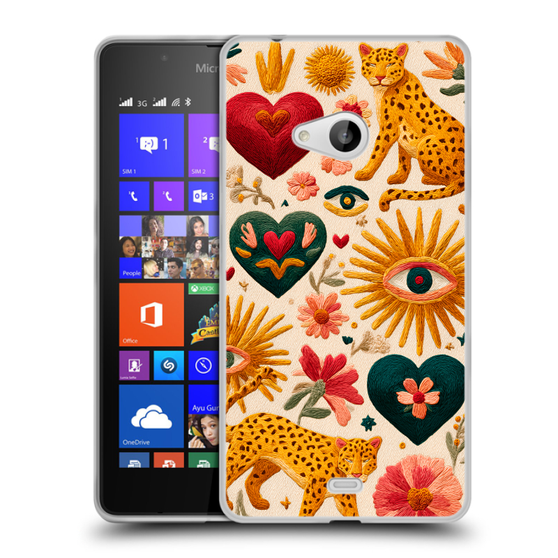 Силиконовый чехол на Microsoft Lumia 540 с принтом Модный принт Силиконовый чехол на Microsoft Lumia 540 с принтом Модный принт