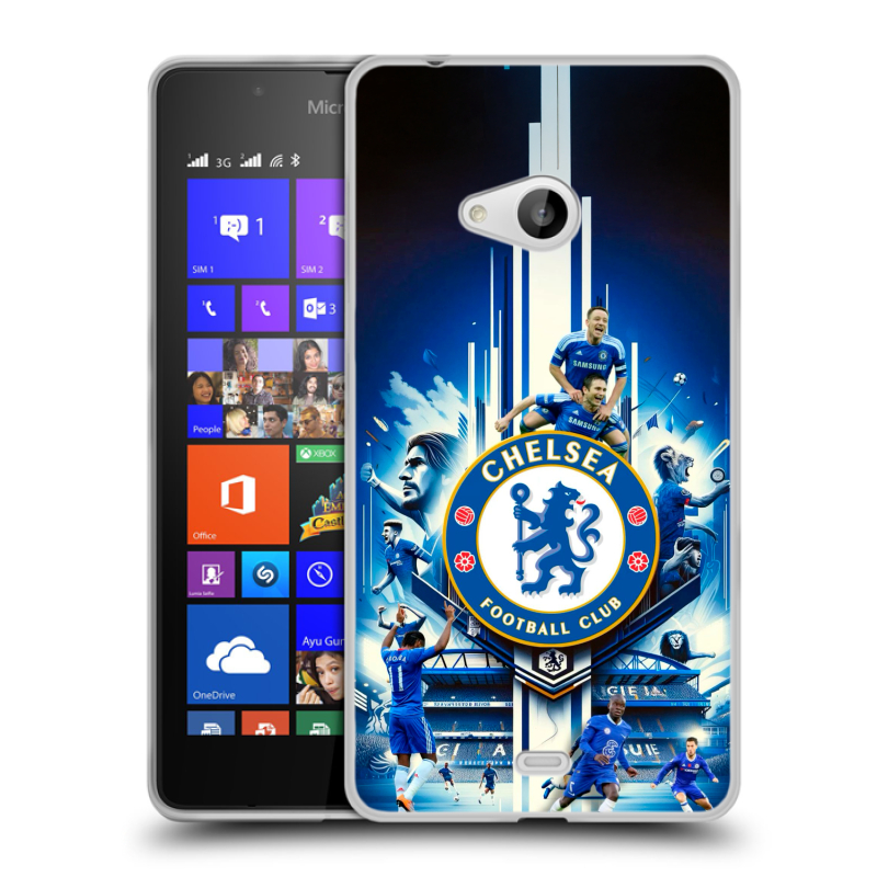 Силиконовый чехол на Microsoft Lumia 540 с принтом Chelsea Челси Силиконовый чехол на Microsoft Lumia 540 с принтом Chelsea Челси
