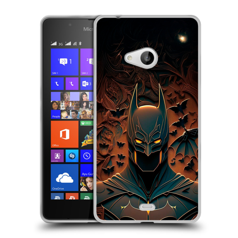 Пластиковый чехол на Microsoft Lumia 540 с принтом Batman Бэтмен Пластиковый чехол на Microsoft Lumia 540 с принтом Batman Бэтмен