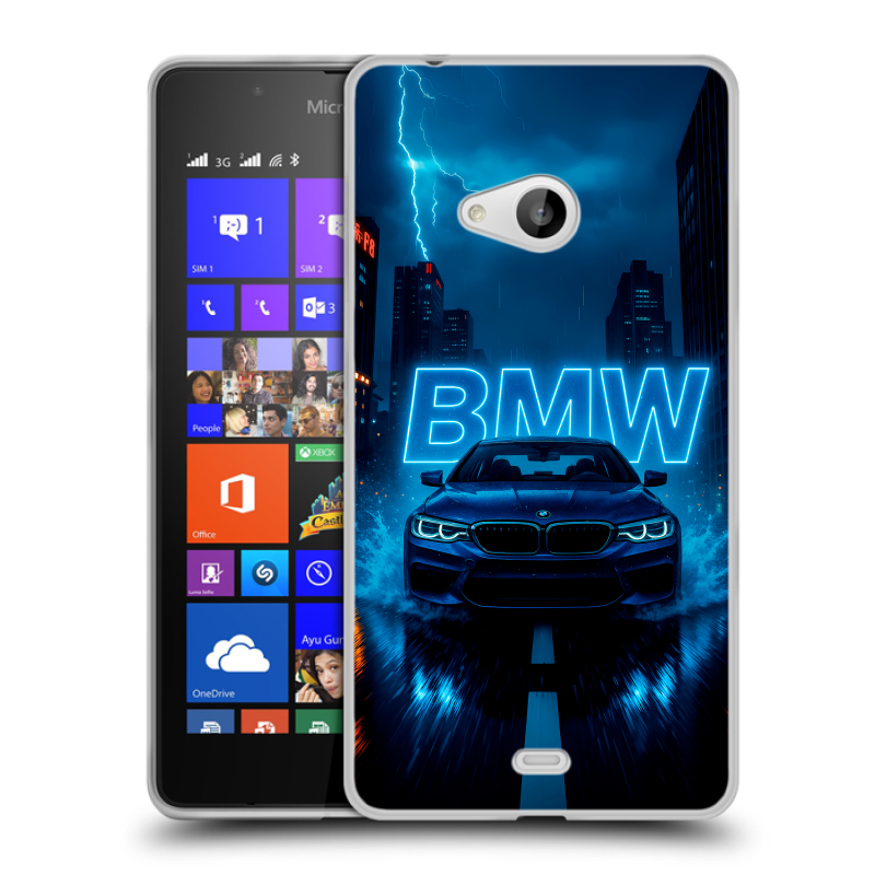 Силиконовый чехол на Microsoft Lumia 540 с принтом BMW БМВ Силиконовый чехол на Microsoft Lumia 540 с принтом BMW БМВ