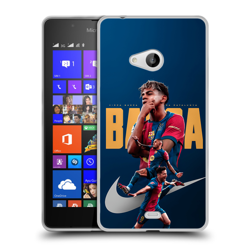 Силиконовый чехол на Microsoft Lumia 540 с принтом Барселона Barca Yamal Силиконовый чехол на Microsoft Lumia 540 с принтом Барселона Barca Yamal