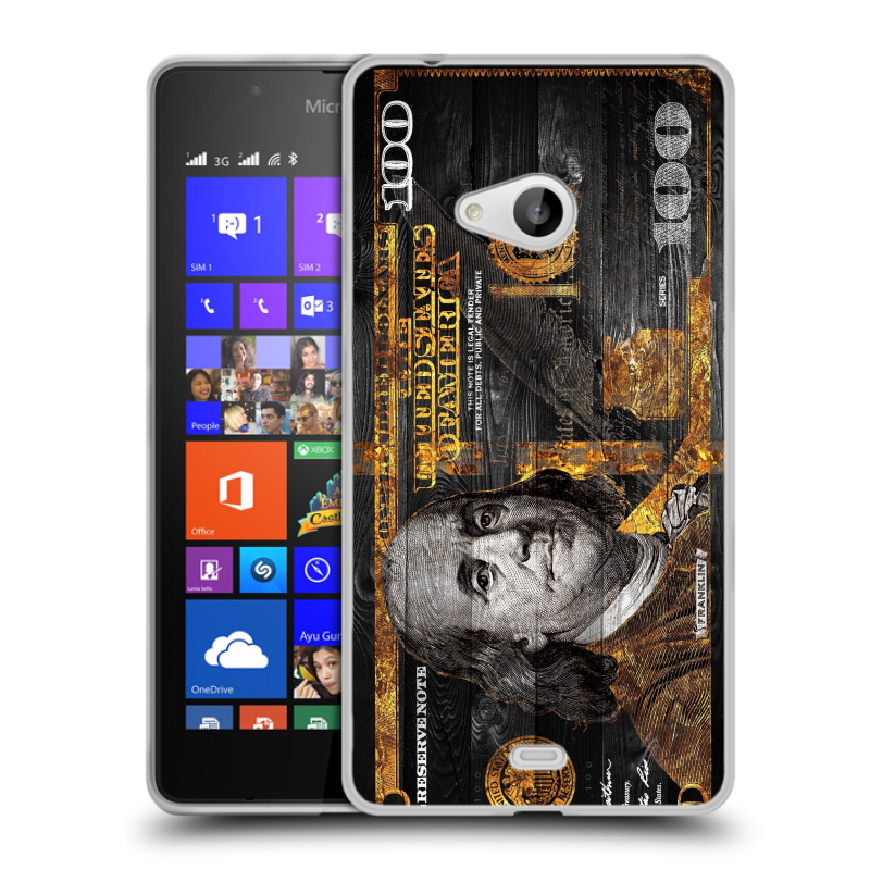Силиконовый чехол на Microsoft Lumia 540 с принтом Доллар деньги Силиконовый чехол на Microsoft Lumia 540 с принтом Доллар деньги