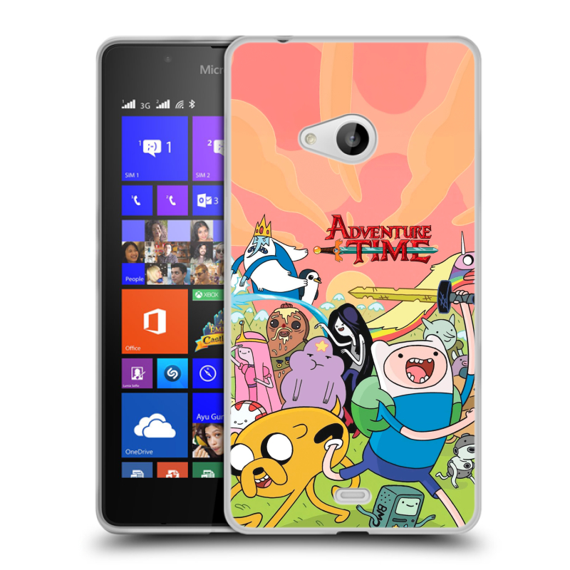 Силиконовый чехол на Microsoft Lumia 540 с принтом Adventure time Время приключений Силиконовый чехол на Microsoft Lumia 540 с принтом Adventure time Время приключений