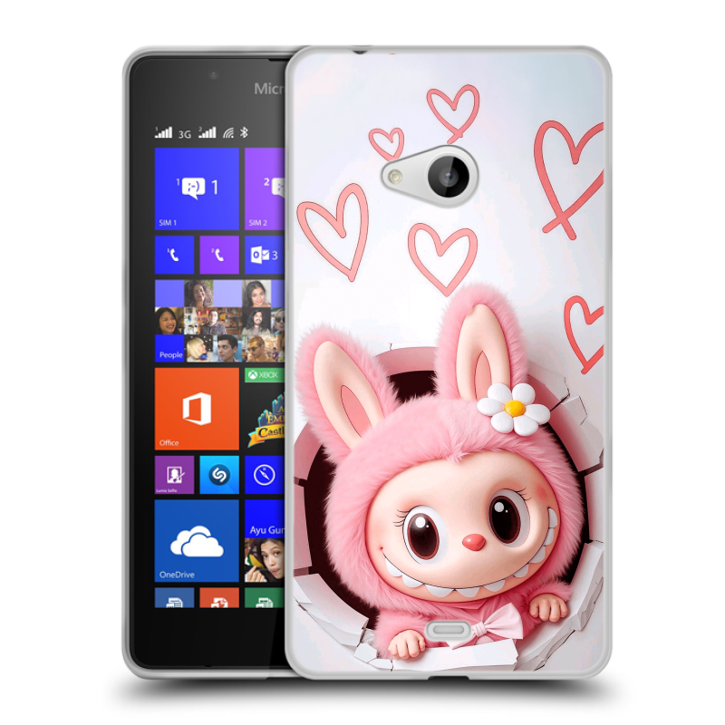 Пластиковый чехол на Microsoft Lumia 540 с принтом Labubu Лабубу Пластиковый чехол на Microsoft Lumia 540 с принтом Labubu Лабубу