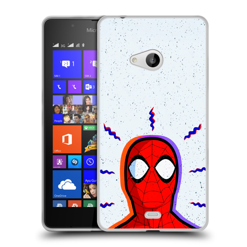 Пластиковый чехол на Microsoft Lumia 540 с принтом Spiderman Человек паук Пластиковый чехол на Microsoft Lumia 540 с принтом Spiderman Человек паук