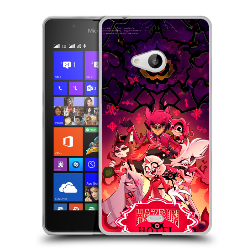 Пластиковый чехол на Microsoft Lumia 540 с принтом Hazbin Hotel Отель Хазбин Пластиковый чехол на Microsoft Lumia 540 с принтом Hazbin Hotel Отель Хазбин