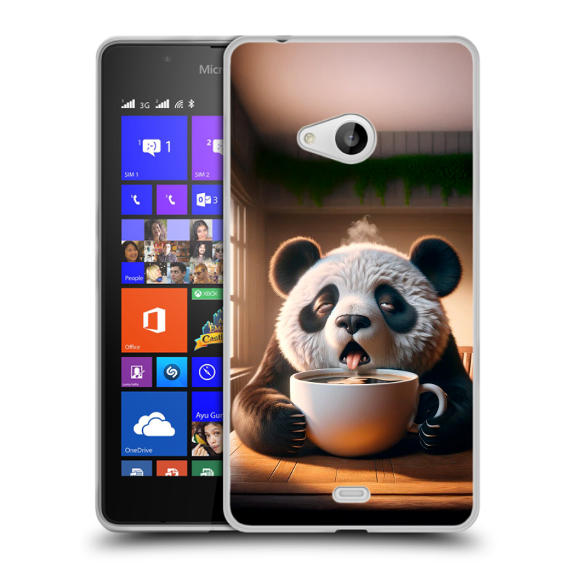 Пластиковый чехол на Microsoft Lumia 540 с принтом смешная панда Пластиковый чехол на Microsoft Lumia 540 с принтом смешная панда