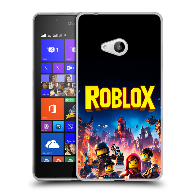 Силиконовый чехол на Microsoft Lumia 540 с принтом Roblox Роблокс Силиконовый чехол на Microsoft Lumia 540 с принтом Roblox Роблокс