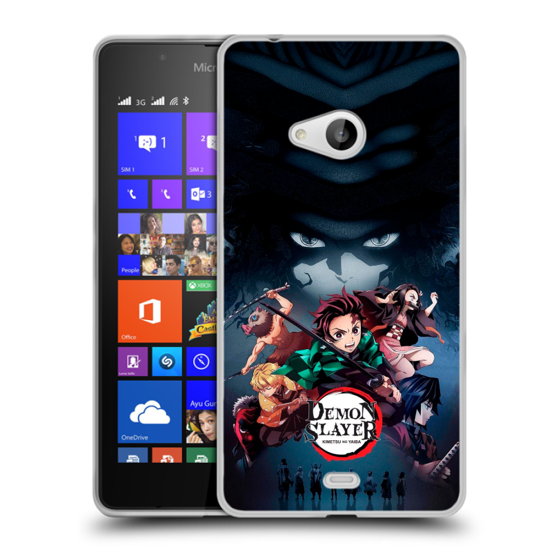 Силиконовый чехол на Microsoft Lumia 540 с принтом Demon Slayer Клинок рассекающий демонов Силиконовый чехол на Microsoft Lumia 540 с принтом Demon Slayer Клинок рассекающий демонов
