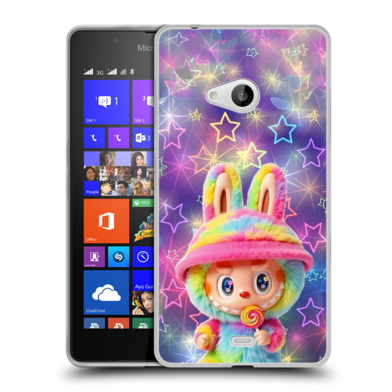 Силиконовый чехол на Microsoft Lumia 540 с принтом Labubu Лабубу Силиконовый чехол на Microsoft Lumia 540 с принтом Labubu Лабубу