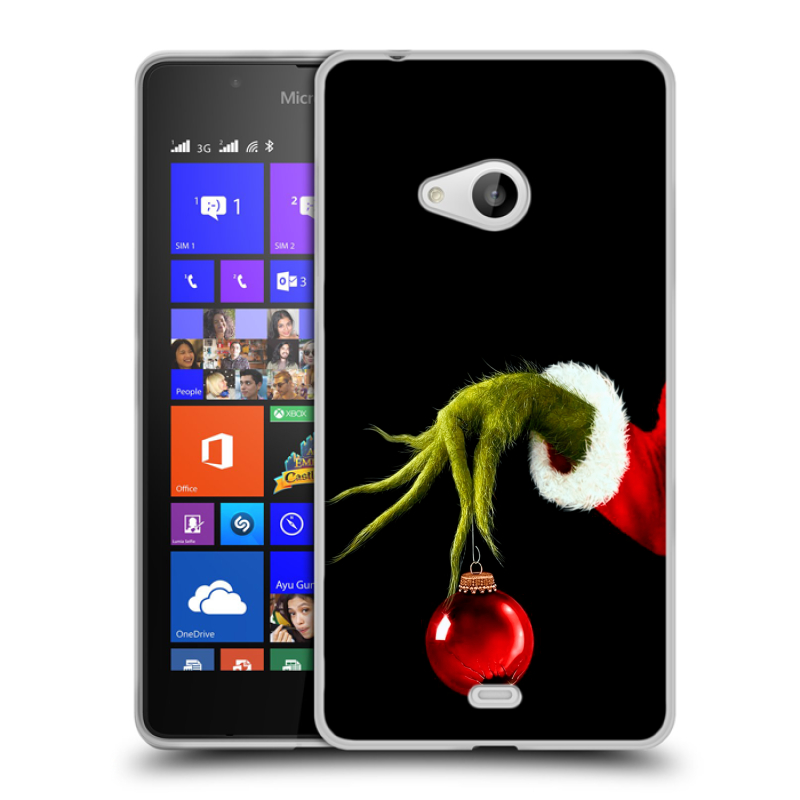 Пластиковый чехол на Microsoft Lumia 540 с принтом Новый год Гринч Пластиковый чехол на Microsoft Lumia 540 с принтом Новый год Гринч
