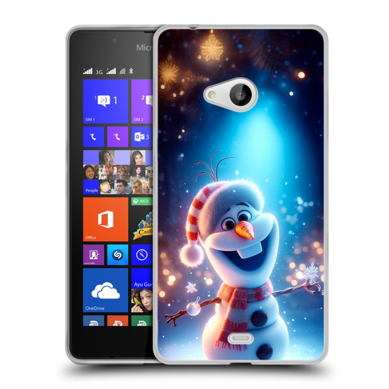 Силиконовый чехол на Microsoft Lumia 540 с принтом Новый год Силиконовый чехол на Microsoft Lumia 540 с принтом Новый год