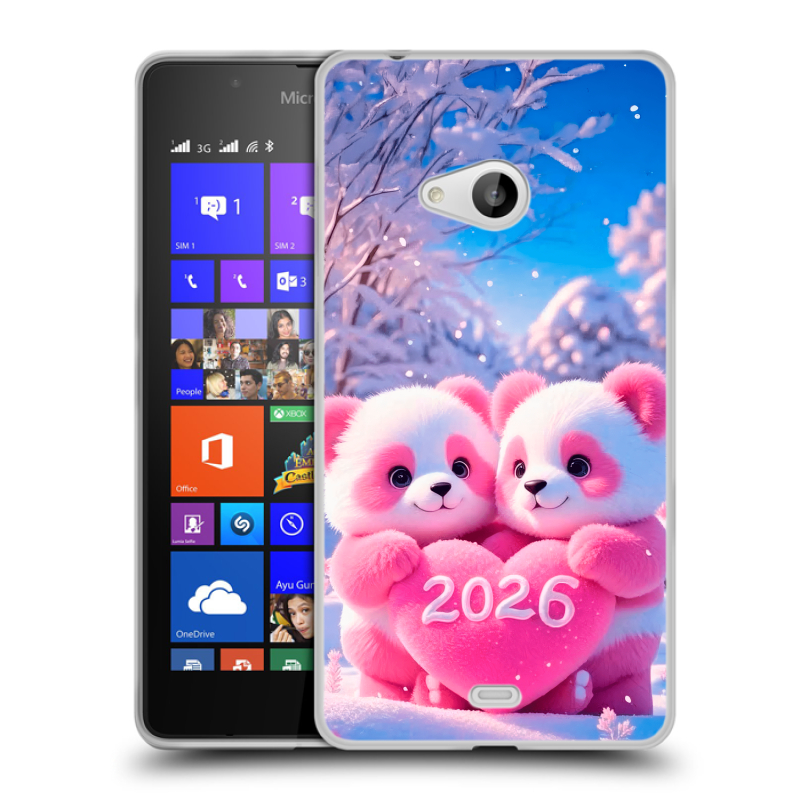 Силиконовый чехол на Microsoft Lumia 540 с принтом Новый год Силиконовый чехол на Microsoft Lumia 540 с принтом Новый год