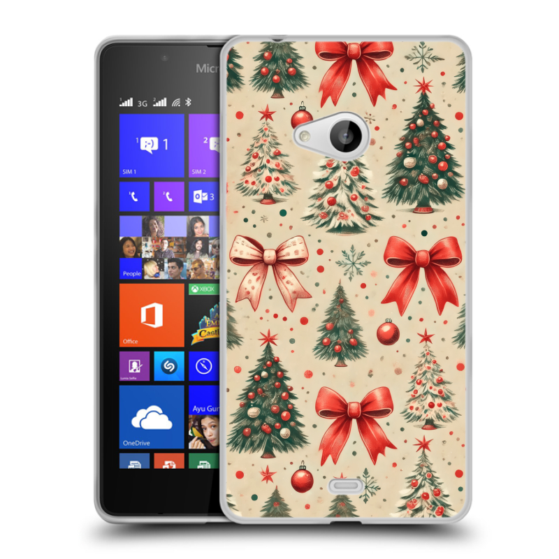 Силиконовый чехол на Microsoft Lumia 540 с принтом Новый год Силиконовый чехол на Microsoft Lumia 540 с принтом Новый год