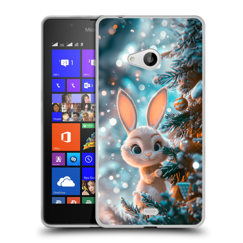 Пластиковый чехол на Microsoft Lumia 540 с принтом Новый год Пластиковый чехол на Microsoft Lumia 540 с принтом Новый год