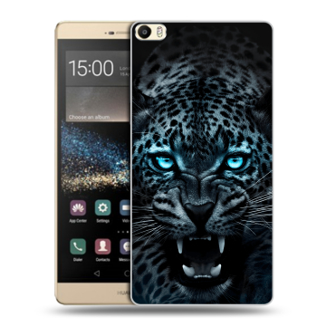 Пластиковый чехол на Huawei P8 Max с принтом Темный леопард