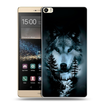 Пластиковый чехол на Huawei P8 Max с принтом Лесной волк