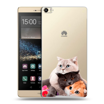 Пластиковый чехол на Huawei P8 Max с принтом Кошки Пластиковый чехол на Huawei P8 Max с принтом Кошки