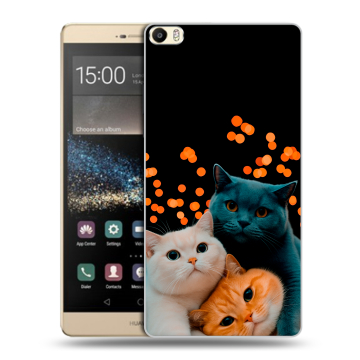 Пластиковый чехол на Huawei P8 Max с принтом Кошки Пластиковый чехол на Huawei P8 Max с принтом Кошки