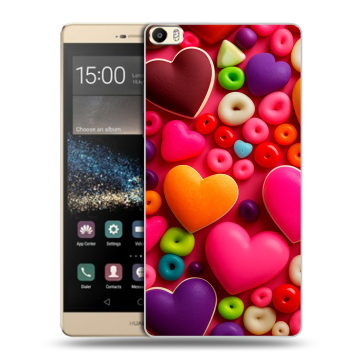 Пластиковый чехол на Huawei P8 Max с принтом Сердечки Пластиковый чехол на Huawei P8 Max с принтом Сердечки