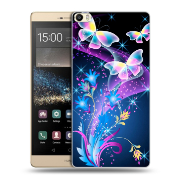 Пластиковый чехол на Huawei P8 Max с принтом Бабочки