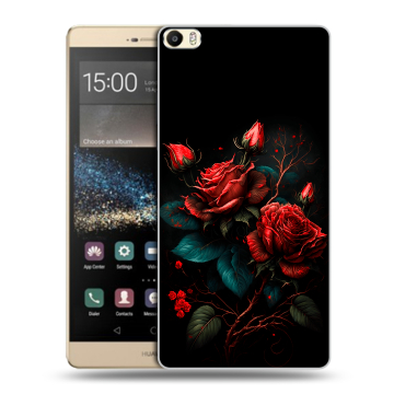 Пластиковый чехол на Huawei P8 Max с принтом Розы красные