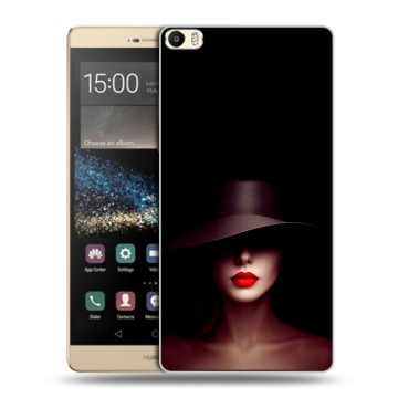 Пластиковый чехол на Huawei P8 Max с принтом Девушка в шляпе
