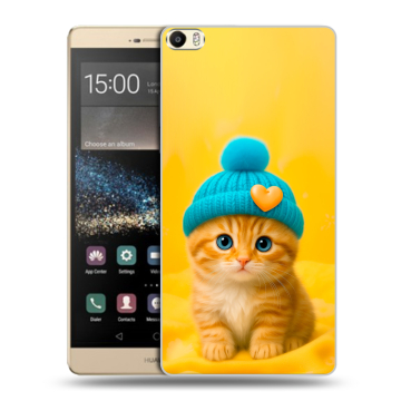 Пластиковый чехол на Huawei P8 Max с принтом Котенок в шапке