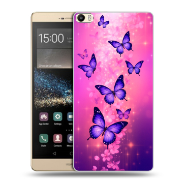 Пластиковый чехол на Huawei P8 Max с принтом Бабочки