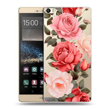 Пластиковый чехол на Huawei P8 Max с принтом Розы