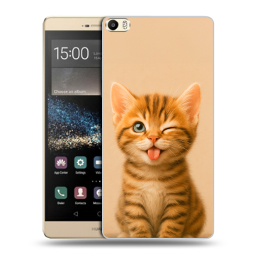 Пластиковый чехол на Huawei P8 Max с принтом котенок