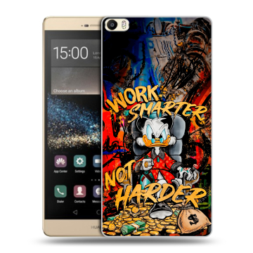 Пластиковый чехол на Huawei P8 Max с принтом Дональд Дак Деньги