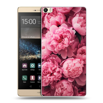 Пластиковый чехол на Huawei P8 Max с принтом цветы пионы