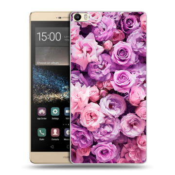 Пластиковый чехол на Huawei P8 Max с принтом лавандовые розы