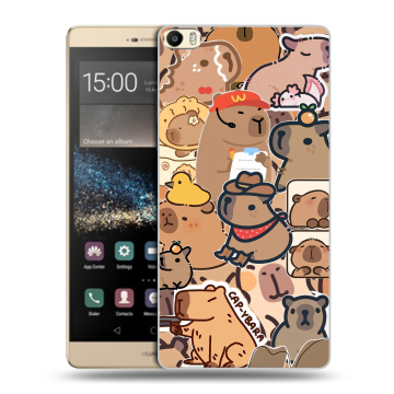 Пластиковый чехол на Huawei P8 Max с принтом капибара
