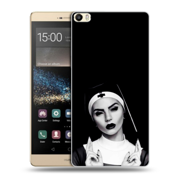 Пластиковый чехол на Huawei P8 Max с принтом монашка