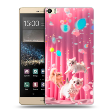 Пластиковый чехол на Huawei P8 Max с принтом милые котики