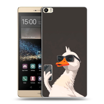 Пластиковый чехол на Huawei P8 Max с принтом утка в очках