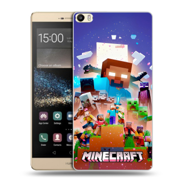 Пластиковый чехол на Huawei P8 Max с принтом Майнкрафт Minecraft