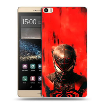 Пластиковый чехол на Huawei P8 Max с принтом человек паук spiderman