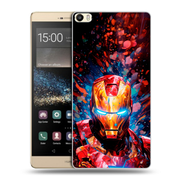 Пластиковый чехол на Huawei P8 Max с принтом Железный человек Ironman