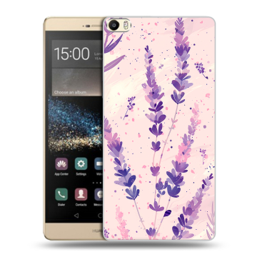 Пластиковый чехол на Huawei P8 Max с принтом цветы лаванда