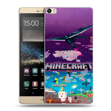 Пластиковый чехол на Huawei P8 Max с принтом Майнкрафт Minecraft