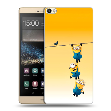Пластиковый чехол на Huawei P8 Max с принтом Миньоны