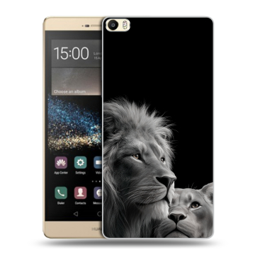Пластиковый чехол на Huawei P8 Max с принтом Лев кошки