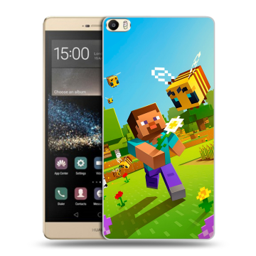 Пластиковый чехол на Huawei P8 Max с принтом Майнкрафт Minecraft