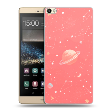 Пластиковый чехол на Huawei P8 Max с принтом Розовый космос